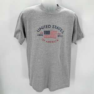OUB Old Union Brand Tee Mens L Gray USA Flag Tshirt Crewneck Short Slv READ